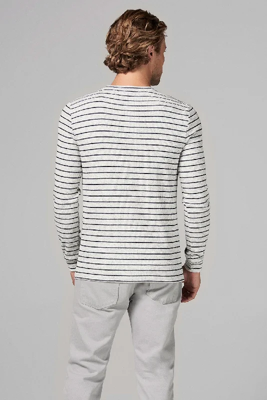 Men's Stripe Pullover Sweater - Navy Stripe