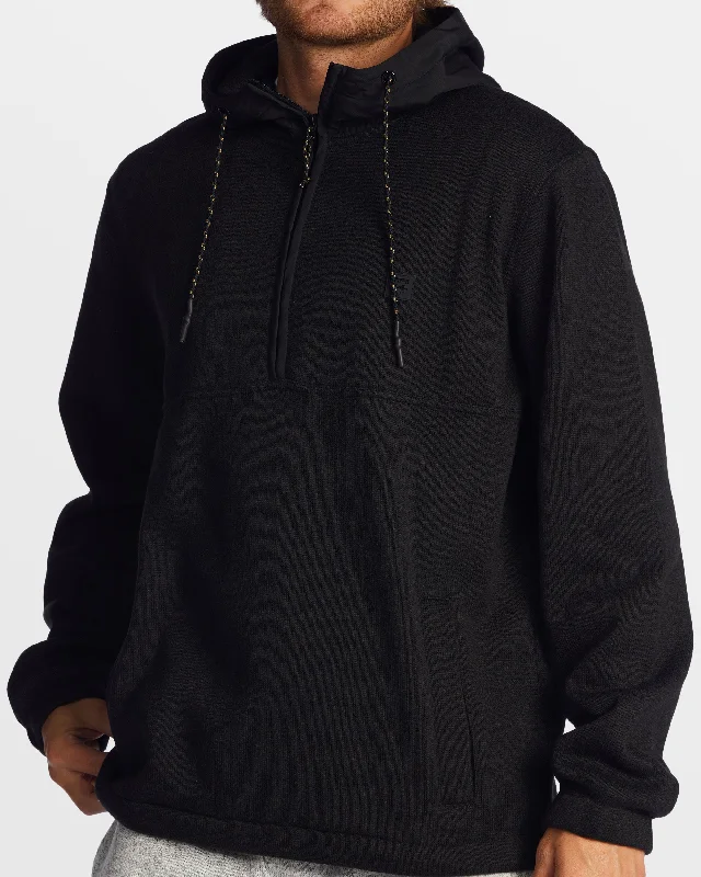 A/Div Boundary Hooded Half-Zip Pullover - Black Heather