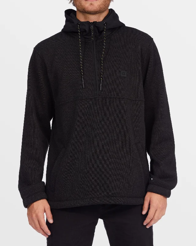 A/Div Boundary Hooded Half-Zip Pullover - Black Heather