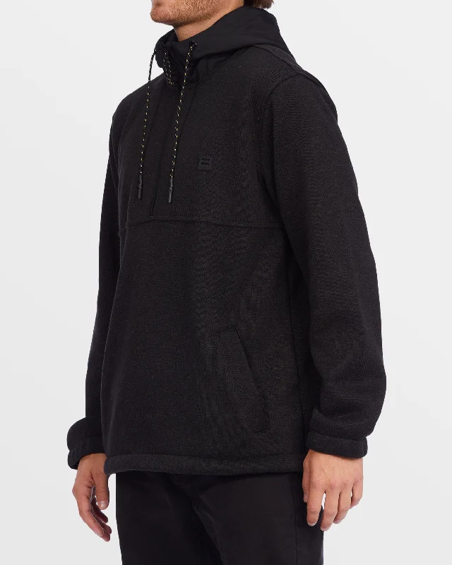 A/Div Boundary Hooded Half-Zip Pullover - Black Heather