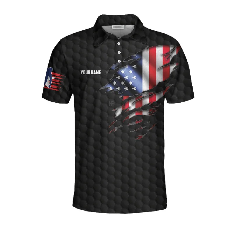 Black American Flag Bowling Custom Polo Shirt, Personalized American Flag Bowling Shirt For Bowling Fans Coolspod