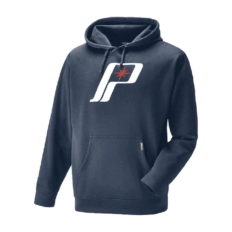 Polaris  Mens Navy Retro Logo Hoodie Warm Winter Water Resistant High Tech Fabric