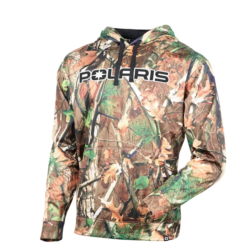 Polaris  Mens Camo Pursuit Hoodie Poly Lightweight Moisture Wicking Sweatshirt