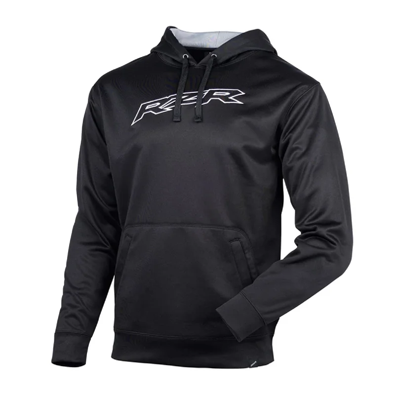 Polaris  Black Mens Vapor RZR Hoodie Lightweight Quick-Drying Pullover Comfy