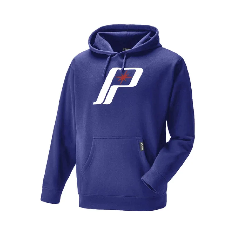 Polaris  Men's Retro Logo Hoodie Soft Comfy Water Resistant Material Blue