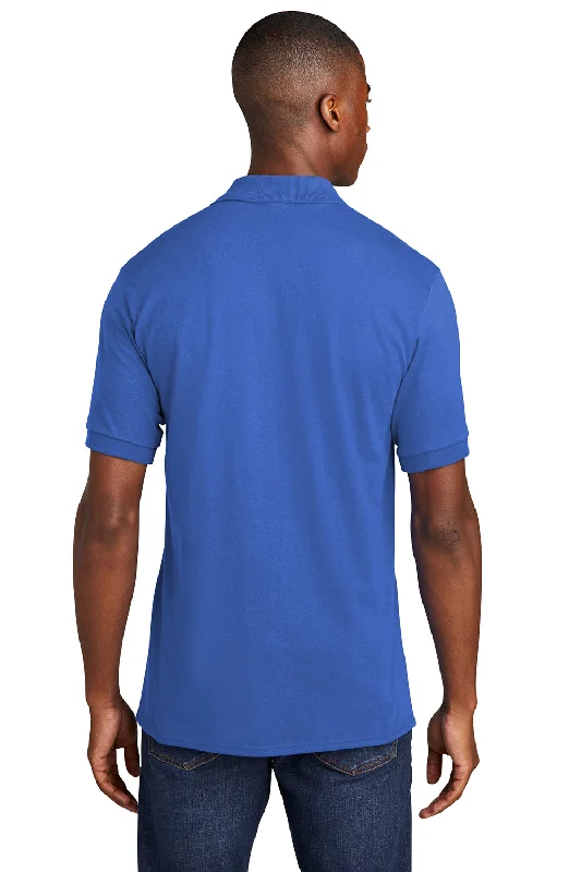 Port & Company Mens Core Stain Resistant Short Sleeve Polo Shirt w/ Pocket - Royal Blue