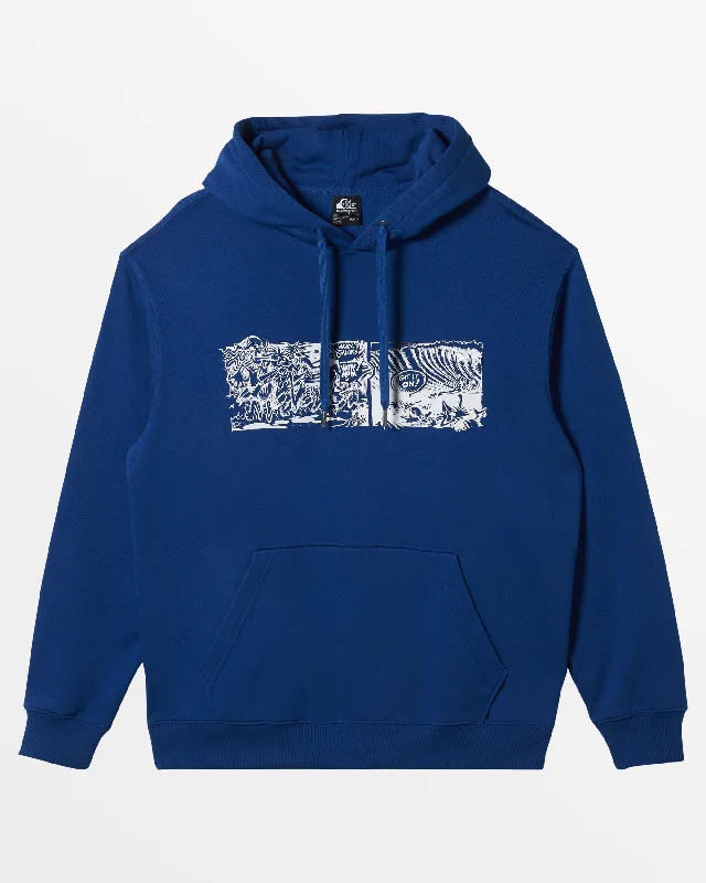 Rick Griffin Huzzah Hoodie - Monaco Blue