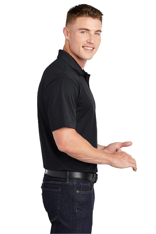 Sport-Tek Mens Sport-Wick Moisture Wicking Short Sleeve Polo Shirt - Black