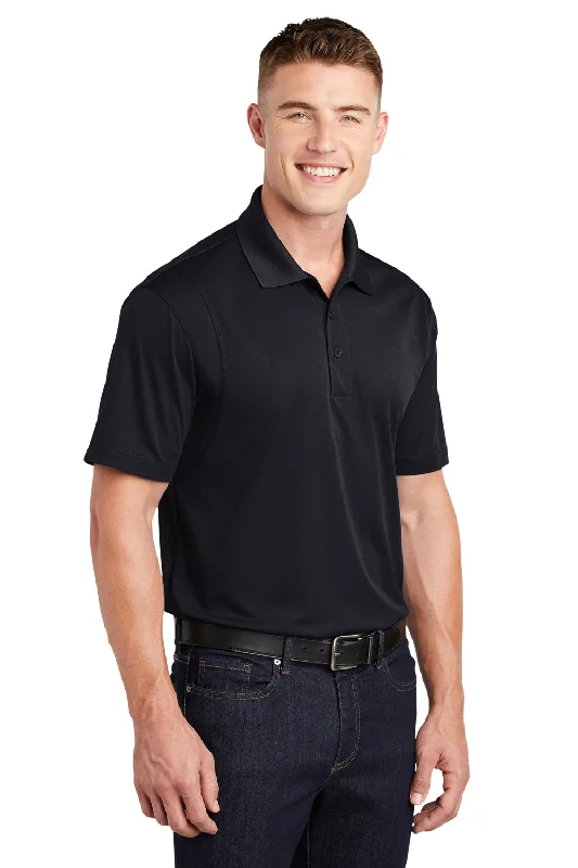 Sport-Tek Mens Sport-Wick Moisture Wicking Short Sleeve Polo Shirt - Black