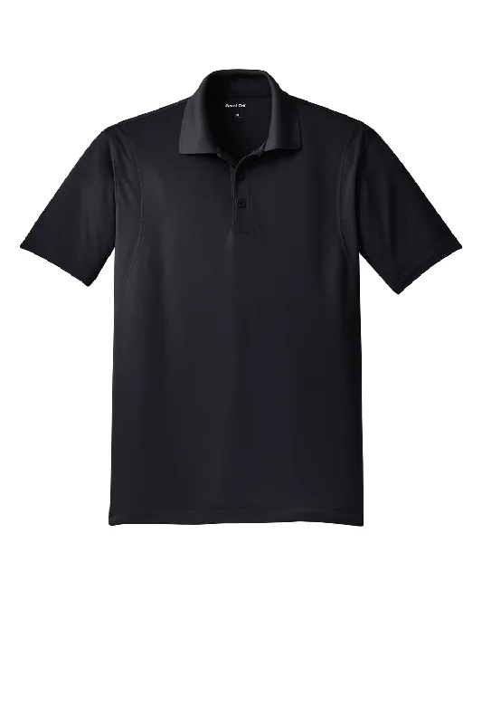 Sport-Tek Mens Sport-Wick Moisture Wicking Short Sleeve Polo Shirt - Black