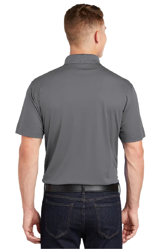 Sport-Tek Mens Sport-Wick Moisture Wicking Short Sleeve Polo Shirt - Concrete Grey