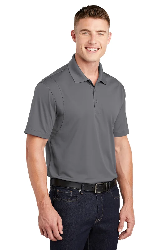 Sport-Tek Mens Sport-Wick Moisture Wicking Short Sleeve Polo Shirt - Concrete Grey