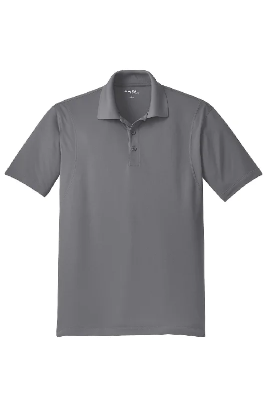 Sport-Tek Mens Sport-Wick Moisture Wicking Short Sleeve Polo Shirt - Concrete Grey