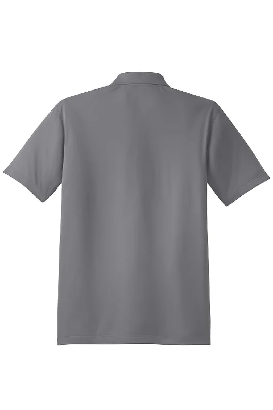 Sport-Tek Mens Sport-Wick Moisture Wicking Short Sleeve Polo Shirt - Concrete Grey