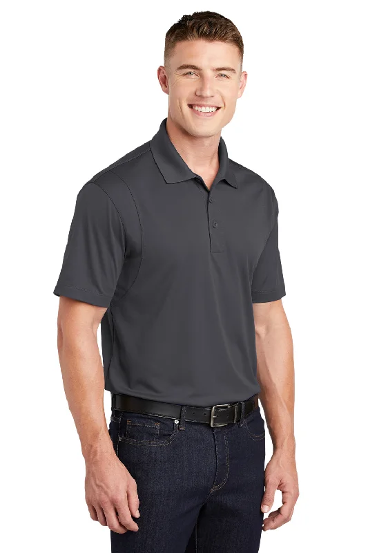 Sport-Tek Mens Sport-Wick Moisture Wicking Short Sleeve Polo Shirt - Iron Grey