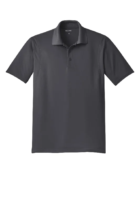 Sport-Tek Mens Sport-Wick Moisture Wicking Short Sleeve Polo Shirt - Iron Grey