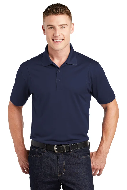 Sport-Tek Mens Sport-Wick Moisture Wicking Short Sleeve Polo Shirt - True Navy Blue