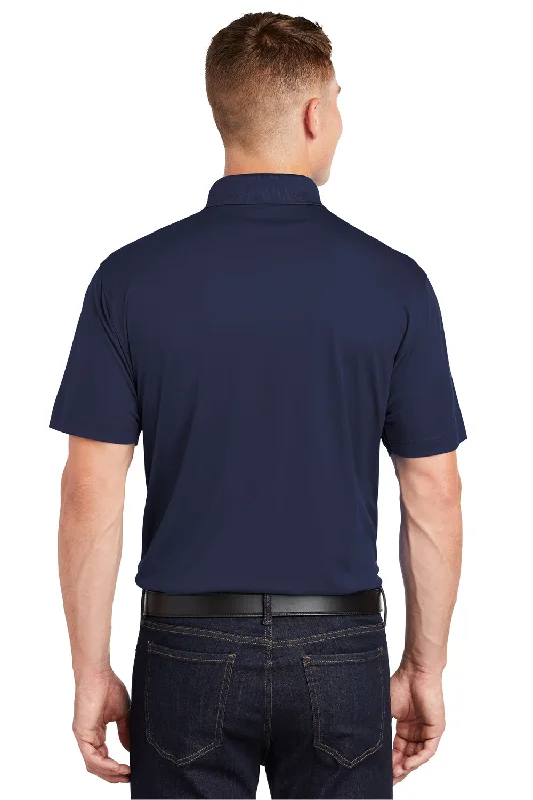 Sport-Tek Mens Sport-Wick Moisture Wicking Short Sleeve Polo Shirt - True Navy Blue