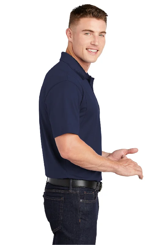 Sport-Tek Mens Sport-Wick Moisture Wicking Short Sleeve Polo Shirt - True Navy Blue