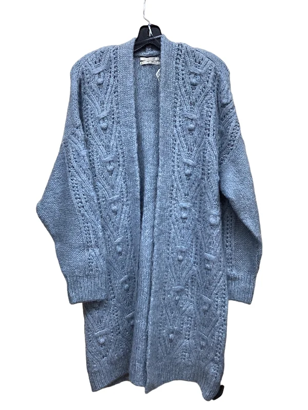 Sweater Cardigan By Anthropologie In Blue, Size: Xl