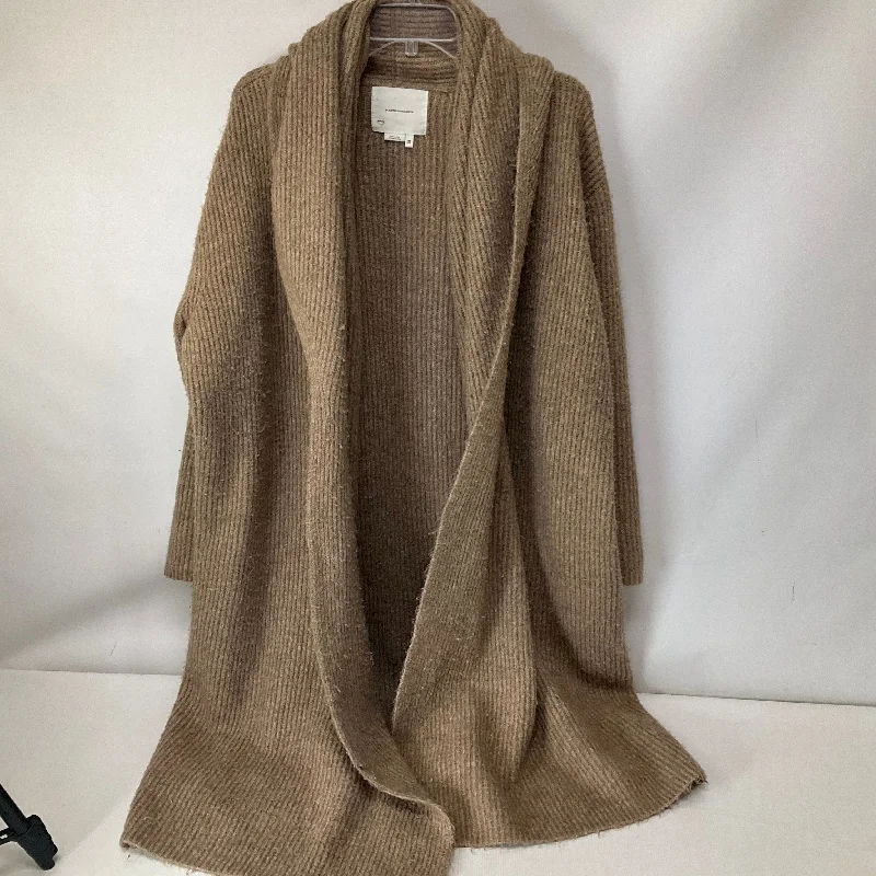 Sweater Cardigan By Anthropologie In Tan, Size: Osfm