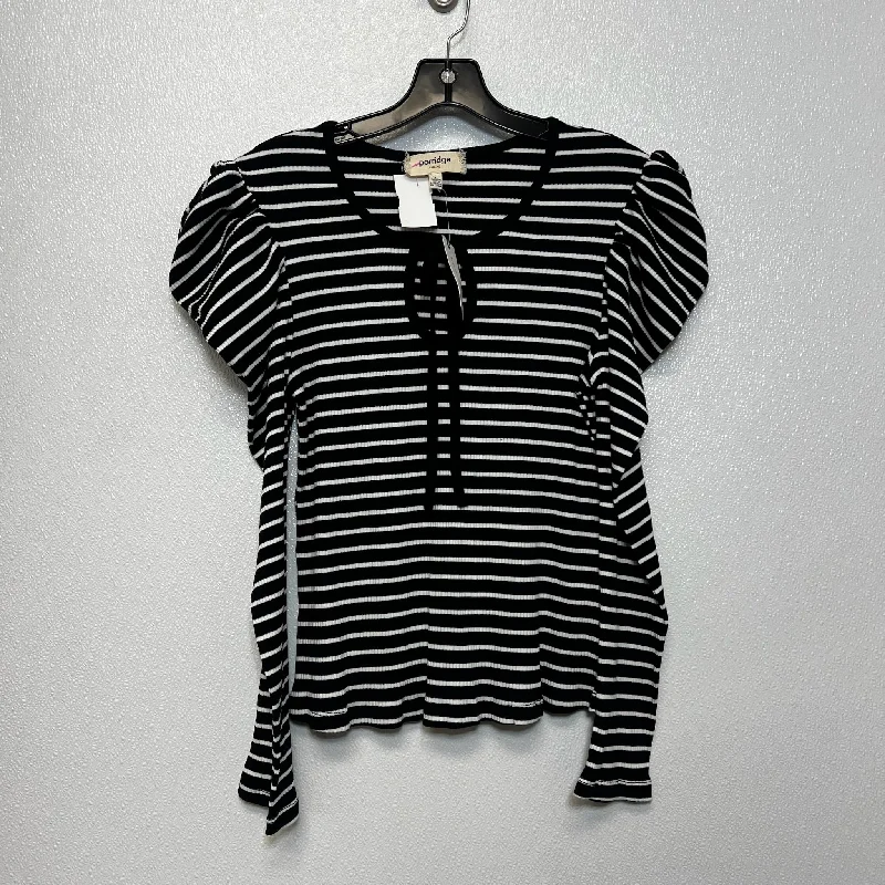 Top Long Sleeve Basic By Anthropologie In Striped, Size: L