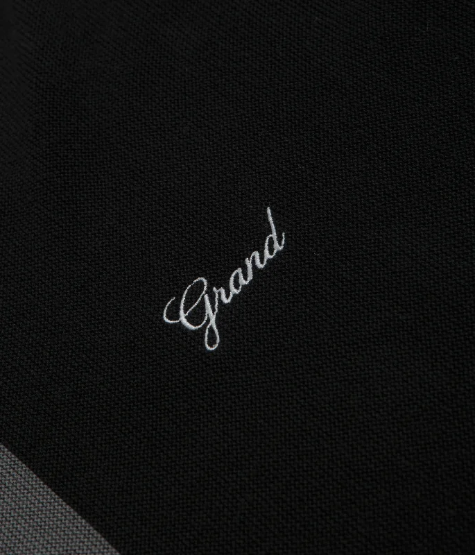 Grand Collection Knit 1/4 Zip Sweatshirt - Grey / Black