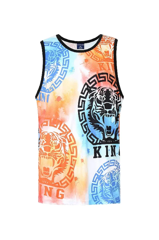 Men's Multicolor King Tiger Tank Top