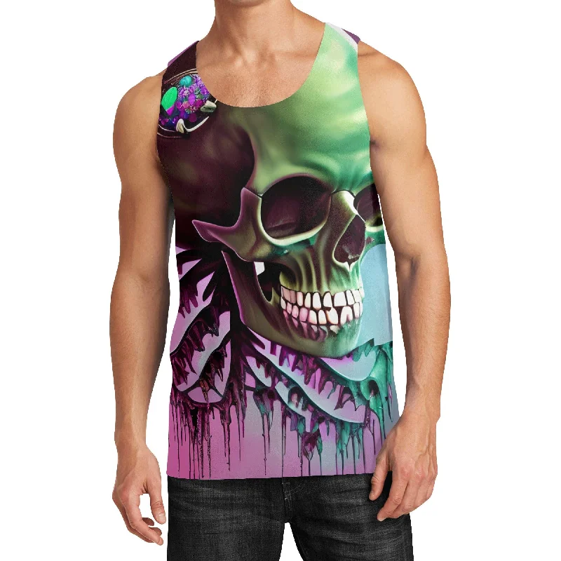 Mens Skull Dripping Tank Top