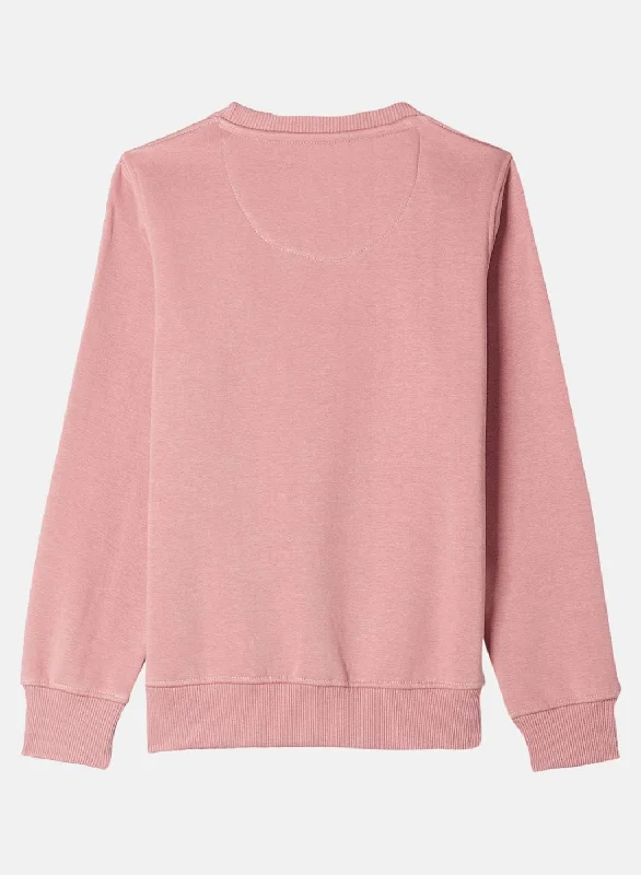 Boys Pink Printed Sweatshirt