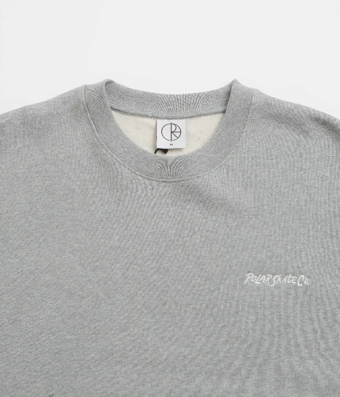 Polar Surf Logo Crewneck Sweatshirt - Heather Grey