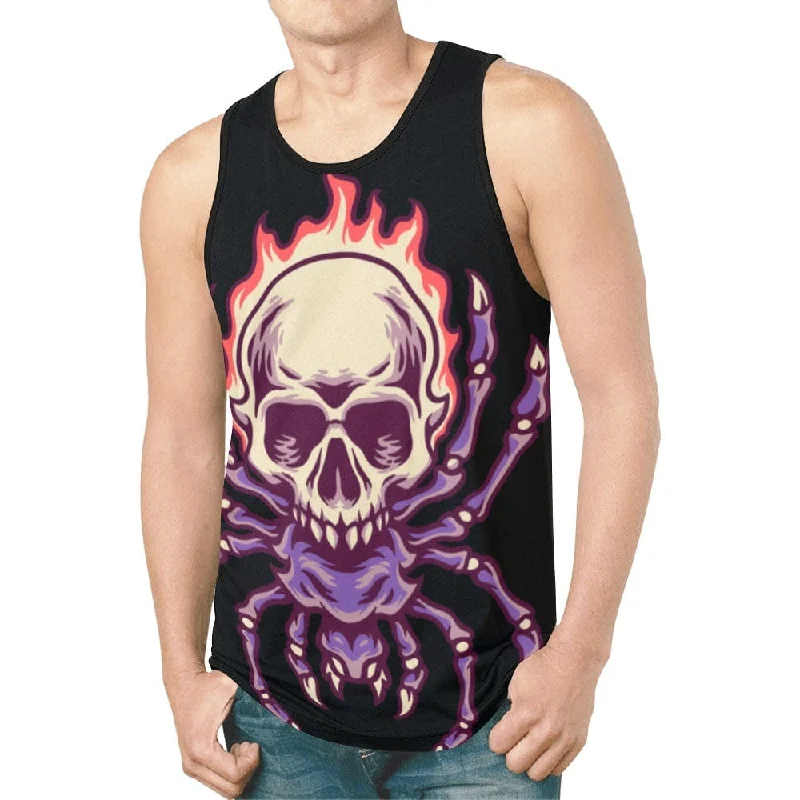 Skull Tarantula Retro Illustration Men's Tank Top