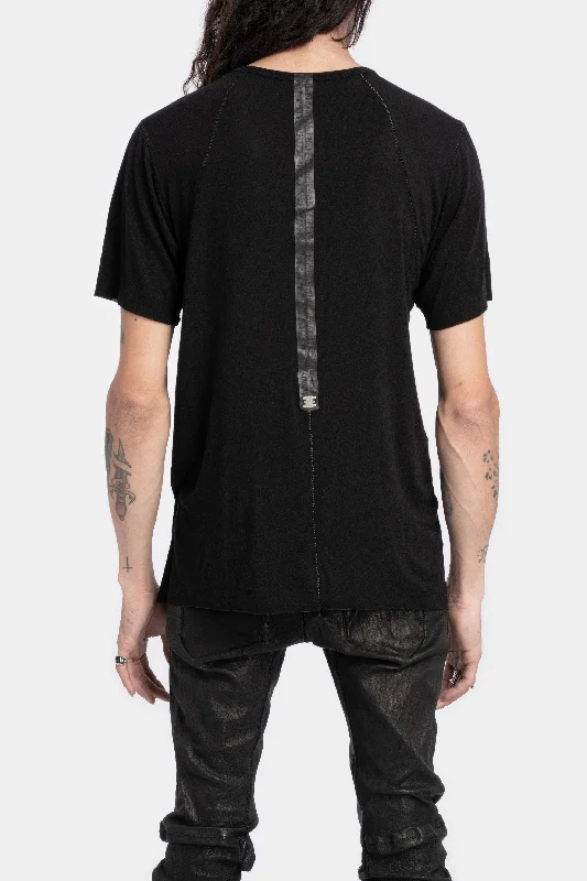 Staple spine detail cashmere blend t-shirt, Noire