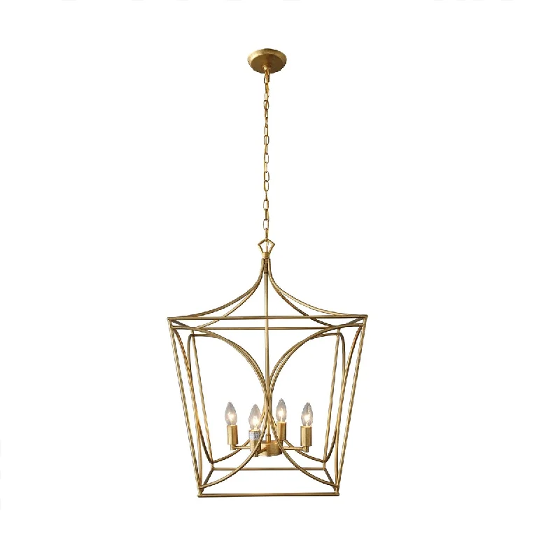 Chandeliers for Dining Rooms to Set the Mood for MealsChandeliers for Dining Rooms to Set the Mood for Meals4 Light Caged Chandelier in Gold Finish - 29"H x 19"W x 19"D Chandeliers for Dining Rooms to Set the Mood for MealsChandeliers for Dining Rooms to Set the Mood for Meals4 Light Caged Chandelier in Gold Finish - 29"H x 19"W x 19"D
