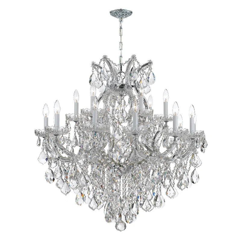 Chandeliers with Metal Frames in Black FinishChandeliers with Metal Frames in Black FinishMaria Theresa 19 Light Spectra Crystal Polished Chrome Chandelier Chandeliers with Metal Frames in Black FinishChandeliers with Metal Frames in Black FinishMaria Theresa 19 Light Spectra Crystal Polished Chrome Chandelier