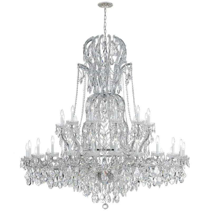 Chandeliers with Clear Crystal for a Sparkling EffectChandeliers with Clear Crystal for a Sparkling EffectMaria Theresa 37 Light Spectra Crystal Polished Chrome Chandelier Chandeliers with Clear Crystal for a Sparkling EffectChandeliers with Clear Crystal for a Sparkling EffectMaria Theresa 37 Light Spectra Crystal Polished Chrome Chandelier