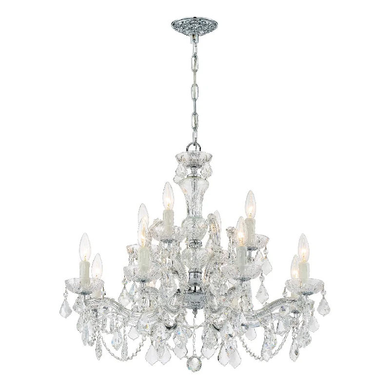 Victorian - Inspired Chandeliers with Ornate DetailsVictorian - Inspired Chandeliers with Ornate DetailsMaria Theresa 12 Light Spectra Crystal Polished Chrome Chandelier Victorian - Inspired Chandeliers with Ornate DetailsVictorian - Inspired Chandeliers with Ornate DetailsMaria Theresa 12 Light Spectra Crystal Polished Chrome Chandelier
