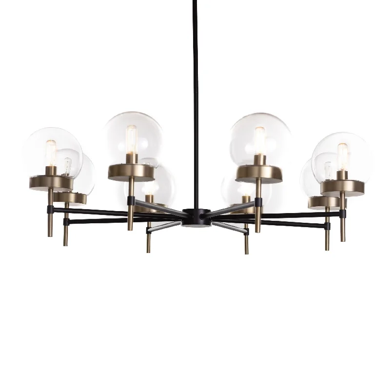 Chandeliers with Murano Glass for a High - End Artistic TouchChandeliers with Murano Glass for a High - End Artistic TouchCH3888/BKSG/CL