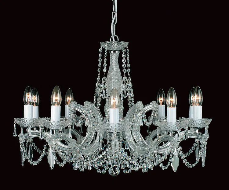 Chandeliers with Clear Crystal for a Sparkling EffectChandeliers with Clear Crystal for a Sparkling EffectCRYSTAL Marie Theresa 10lt Ceiling Light Chrome Chandeliers with Clear Crystal for a Sparkling EffectChandeliers with Clear Crystal for a Sparkling EffectCRYSTAL Marie Theresa 10lt Ceiling Light Chrome
