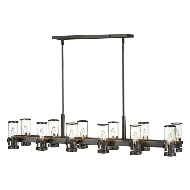 Chandeliers with Clear Crystal for a Sparkling EffectChandeliers with Clear Crystal for a Sparkling EffectHinkley 38108 Reeve Medium 12-lt 46" LED Linear Chandelier Chandeliers with Clear Crystal for a Sparkling EffectChandeliers with Clear Crystal for a Sparkling EffectHinkley 38108 Reeve Medium 12-lt 46" LED Linear Chandelier