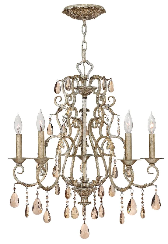 French Country Chandeliers with a Romantic AuraFrench Country Chandeliers with a Romantic AuraHinkley Carlton 4775SL Chandelier Light - Silver Leaf