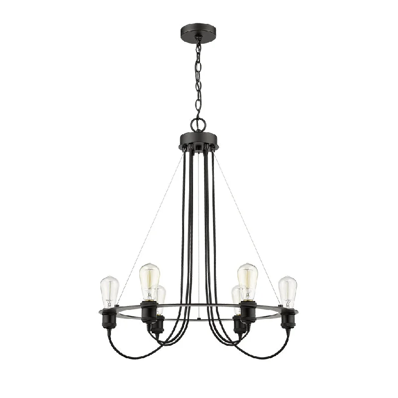 Minimalist Chandeliers for Sleek and Simple InteriorsMinimalist Chandeliers for Sleek and Simple InteriorsHOMEnhancements Vivio 7-70055 Chandelier Light - Matte Black
