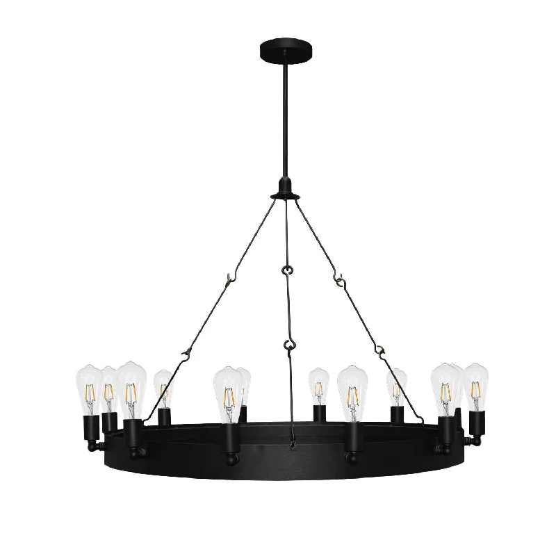 Chandeliers for Dining Rooms to Set the Mood for MealsChandeliers for Dining Rooms to Set the Mood for MealsHOMEnhancements Justin JSN-CH12-MB Chandelier Light - Matte Black
