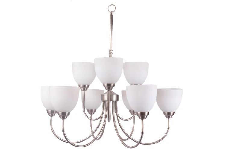 Chandeliers with Multiple Lights for Maximum IlluminationChandeliers with Multiple Lights for Maximum IlluminationHOMEnhancements Laredo LE-CH9WH-NK Chandelier Light - Brushed Nickel Chandeliers with Multiple Lights for Maximum IlluminationChandeliers with Multiple Lights for Maximum IlluminationHOMEnhancements Laredo LE-CH9WH-NK Chandelier Light - Brushed Nickel