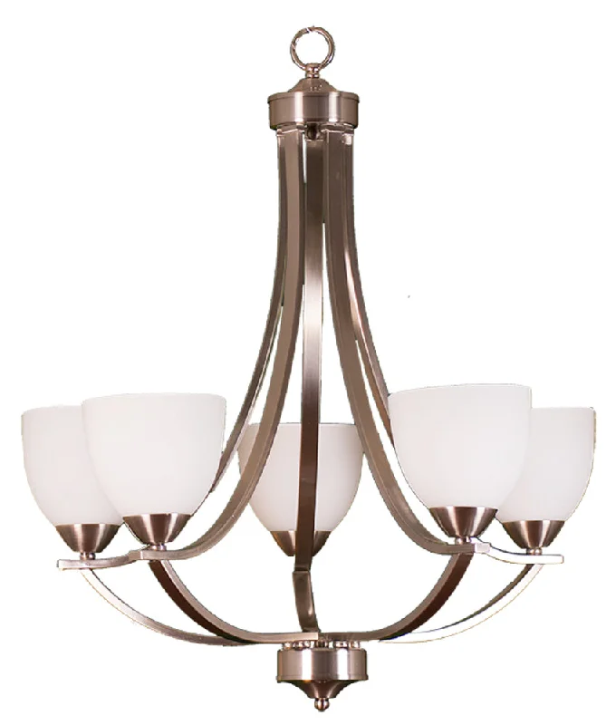 Chandeliers with Metal Frames in Gold FinishChandeliers with Metal Frames in Gold FinishHOMEnhancements Victoria VIC-CH5(WH)-NK Chandelier Light - Brushed Nickel Chandeliers with Metal Frames in Gold FinishChandeliers with Metal Frames in Gold FinishHOMEnhancements Victoria VIC-CH5(WH)-NK Chandelier Light - Brushed Nickel