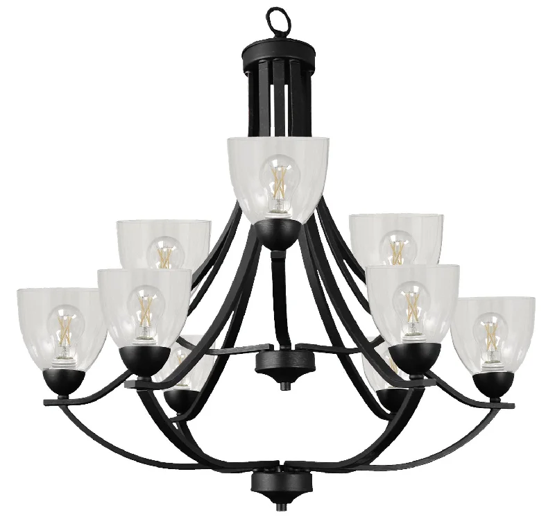 Chandeliers with Colored Glass for a Splash of ColorChandeliers with Colored Glass for a Splash of ColorHOMEnhancements Victoria VIC-CH9(CLR)-MB Chandelier Light - Matte Black Chandeliers with Colored Glass for a Splash of ColorChandeliers with Colored Glass for a Splash of ColorHOMEnhancements Victoria VIC-CH9(CLR)-MB Chandelier Light - Matte Black