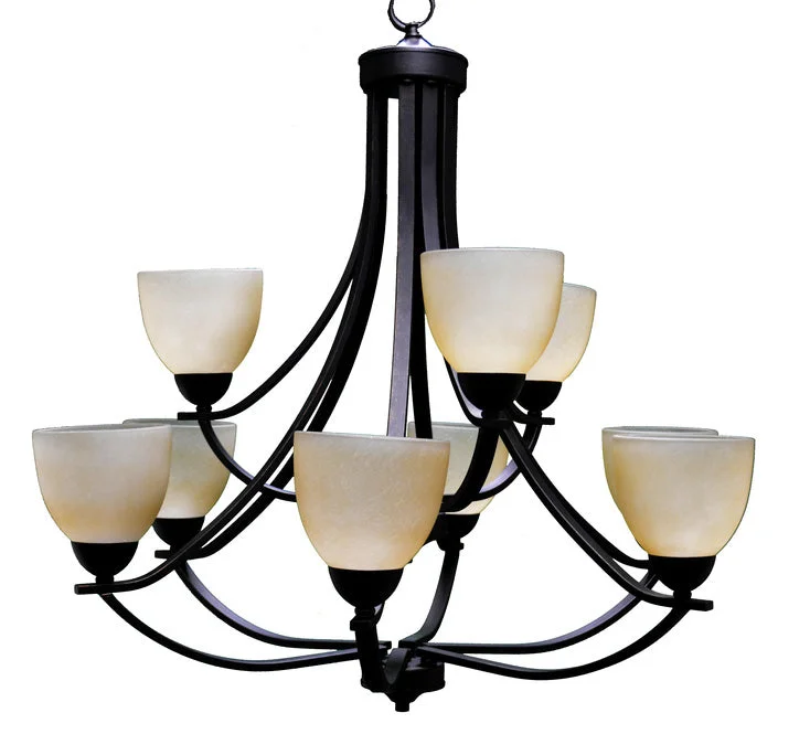 Victorian - Inspired Chandeliers with Ornate DetailsVictorian - Inspired Chandeliers with Ornate DetailsHOMEnhancements Victoria VIC-CH9(TS)-RB Chandelier Light - Rubbed Bronze
