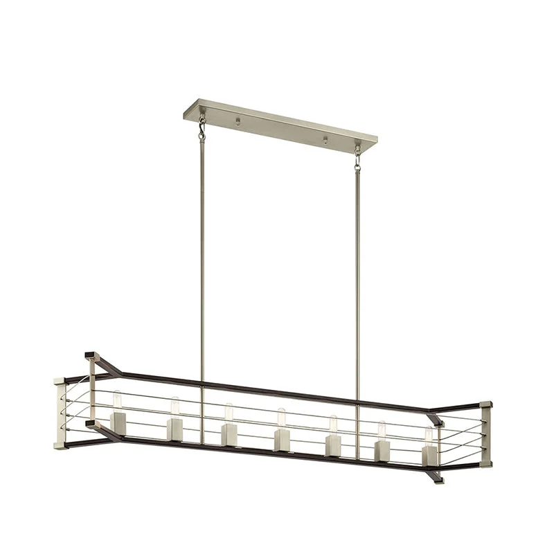 Chandeliers with Metal Frames in Copper FinishChandeliers with Metal Frames in Copper FinishKichler 44252 Lente 7-lt 54" Linear Chandelier Chandeliers with Metal Frames in Copper FinishChandeliers with Metal Frames in Copper FinishKichler 44252 Lente 7-lt 54" Linear Chandelier