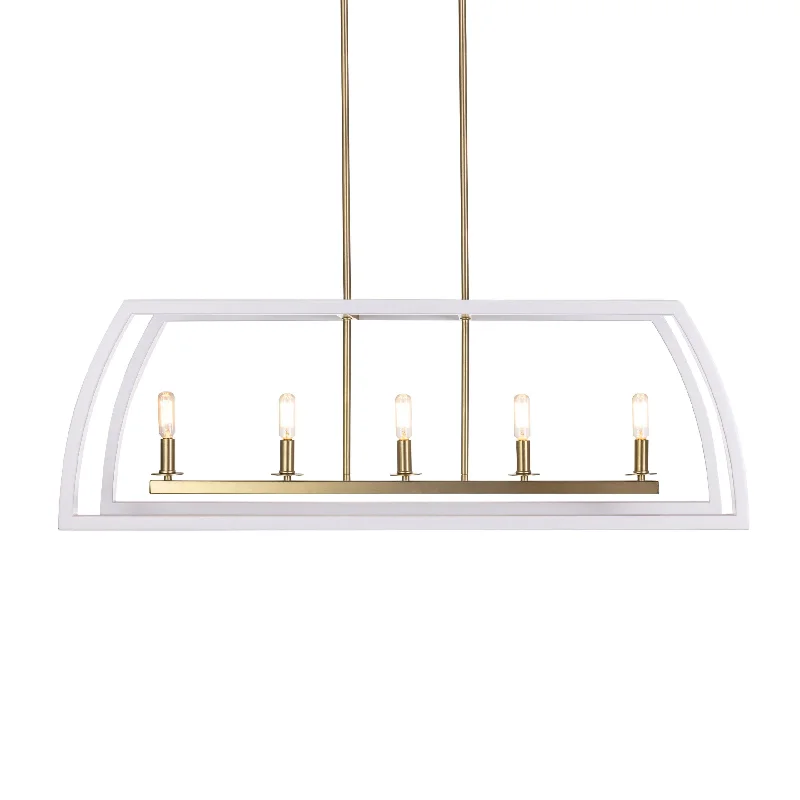 Chandeliers with Candle - Style Bulbs for a Classic AestheticChandeliers with Candle - Style Bulbs for a Classic AestheticLP1185/WHSG