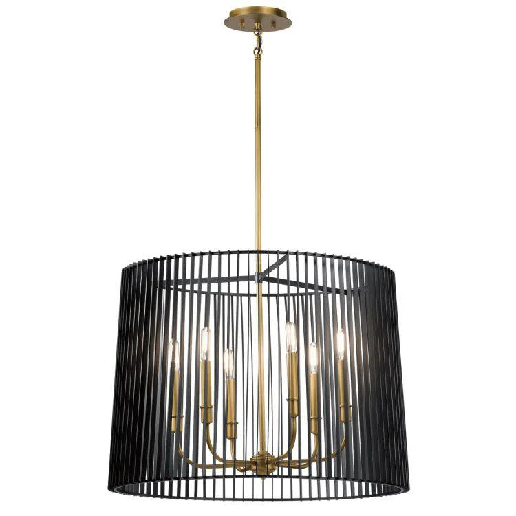 Ceiling - Mounted Chandeliers for Standard CeilingsCeiling - Mounted Chandeliers for Standard CeilingsQuintiesse Linara 6Lt Chandelier/Pendant - Black & Natural Brass Ceiling - Mounted Chandeliers for Standard CeilingsCeiling - Mounted Chandeliers for Standard CeilingsQuintiesse Linara 6Lt Chandelier/Pendant - Black & Natural Brass